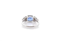 Bague saphir Birman non chaufée de 2,42cts et diamants