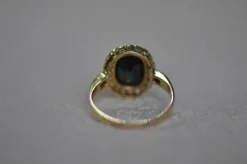 Bague saphir bleu époque victorienne