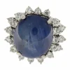 Bague Saphir cabochon Diamants