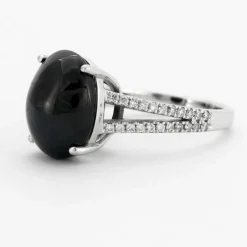 Bague Saphir Cabochon Diamants