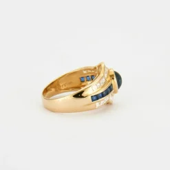 Bague Saphir cabochon Diamants