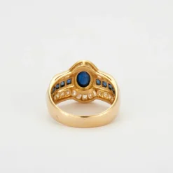Bague Saphir cabochon Diamants