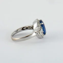 Bague Saphir 3.22ct Diamants