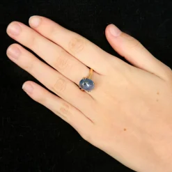 Bague Saphir de Ceylan cabochon