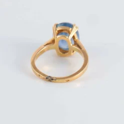 Bague Saphir de Ceylan cabochon