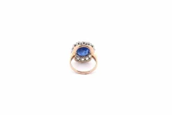 Bague saphir de Ceylan de 6,44cts et diamants