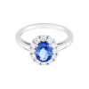 Bague saphir de ceylan diamants