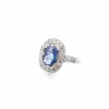 Bague saphir de 2,20cts et diamants