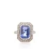 Bague saphir de 6,45cts et diamants