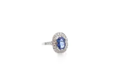 Bague saphir de 2,20cts et diamants
