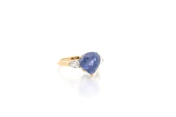 Bague saphir de 6,62cts et diamants