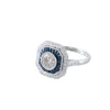 Bague saphir diamant - style Art Déco