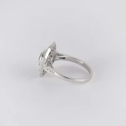 Bague saphir diamant - style Art Déco