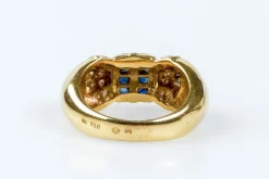Bague saphir diamant en or massif
