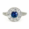 Bague Saphir, Diamant, Platine