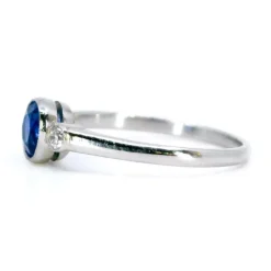 Bague Saphir, Diamant, Platine