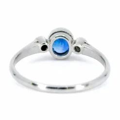 Bague Saphir, Diamant, Platine