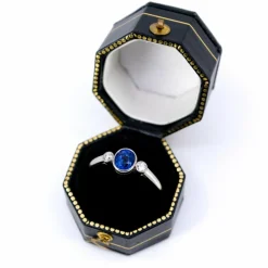 Bague Saphir, Diamant, Platine