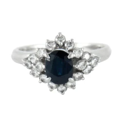 Bague Saphir Diamants
