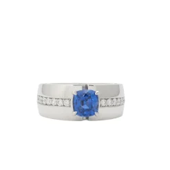 Bague saphir diamants
