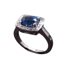 Bague saphir diamants