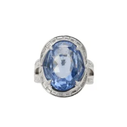 Bague saphir diamants