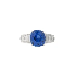 Bague saphir diamants
