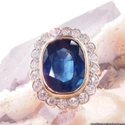 Bague saphir diamants
