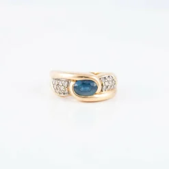 Bague saphir diamants