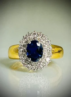Bague Saphir Diamants