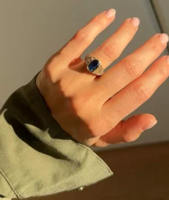 Bague Saphir Diamants