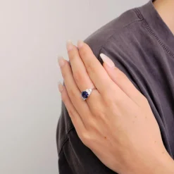 Bague Saphir Diamants