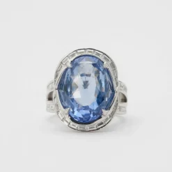Bague saphir diamants