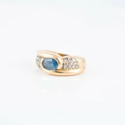 Bague saphir diamants