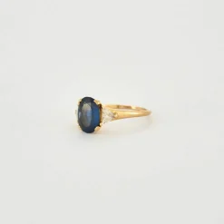 Bague saphir diamants