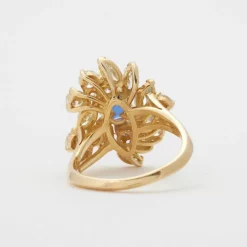 Bague saphir diamants
