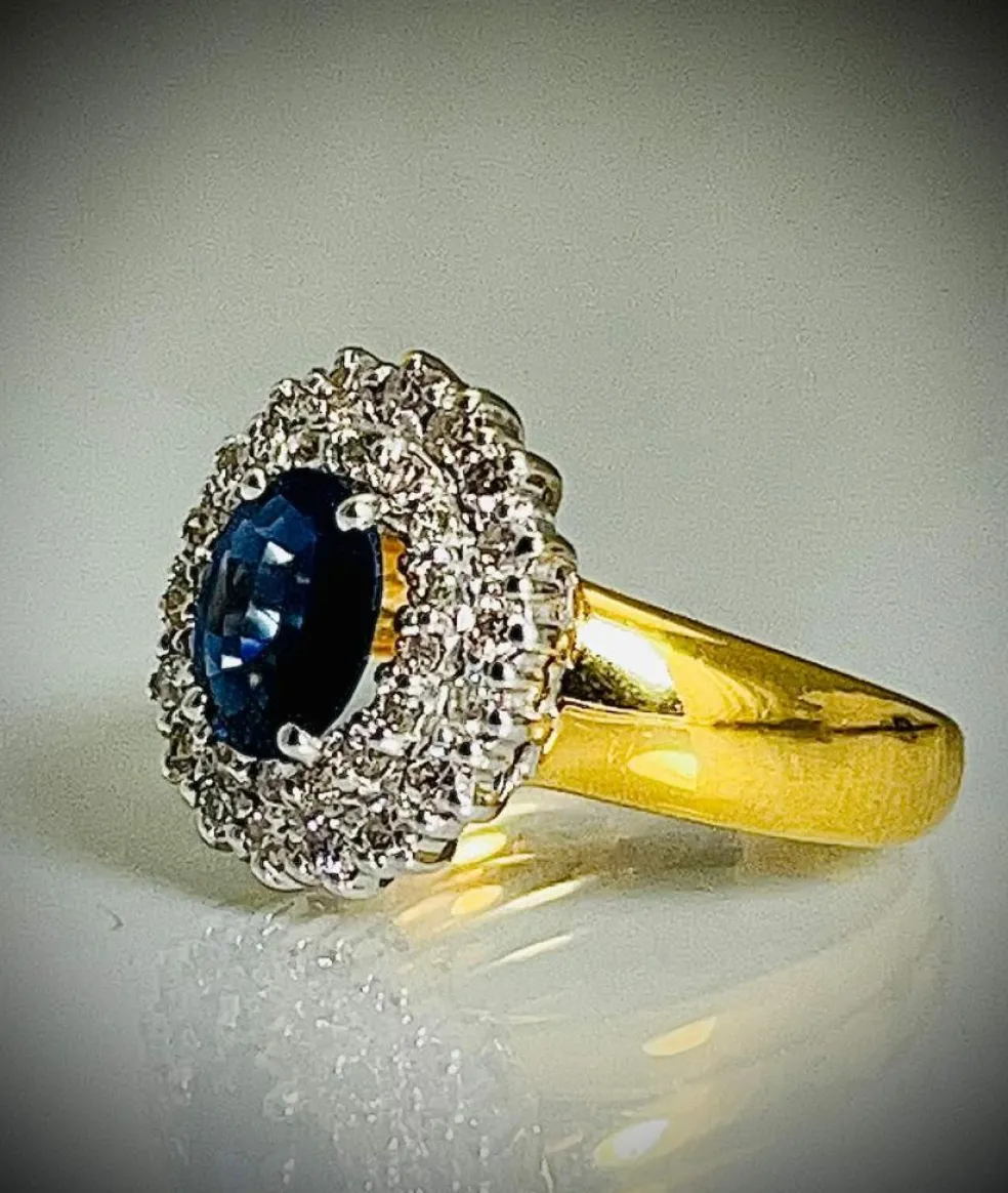 Bague Saphir Diamants