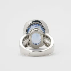 Bague saphir diamants