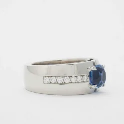 Bague saphir diamants