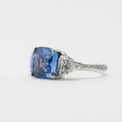 Bague saphir diamants