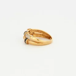 Bague saphir diamants