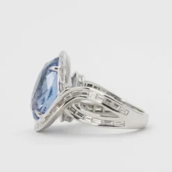 Bague saphir diamants
