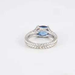 Bague saphir diamants