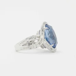 Bague saphir diamants