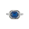 Bague Saphir Diamants baguettes