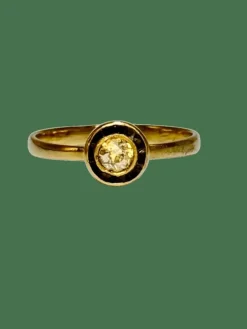 Bague saphir diamants or