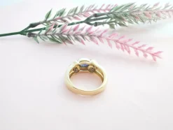 Bague Saphir Diamants Or