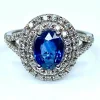 Bague Saphir entourage diamants