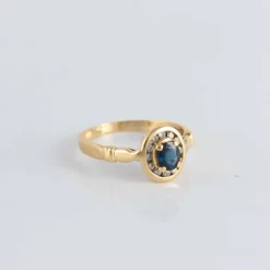 Bague Saphir entourage Diamants