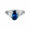 Bague Saphir et 2 Diamants